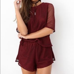 Sabo Skirt Two Piece Mesh Set NWT